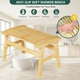 thumbnail image 7 of Bambloom Bamboo Shower Bench,Nonslip Shower Chair with Soft Surface,350 lbs Capacity, 7 of 7