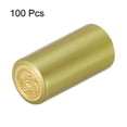 thumbnail image 3 of Uxcell 100 Pack Heat Shrink Wine Bottle Caps, 1.26" Wine Shrink Wrap Sleeves Cap, Gold, 3 of 6