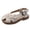 White-03, variant on Owordtank Boys & Girls Leather Sport Sandals – Soft Closed Toe, Outdoor Beach Slip-On, Lightweight Water Shoes with Hook Buckle