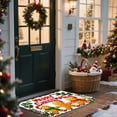 thumbnail image 2 of 3PCS Kitchen Mat set, Welcome Door Flannel Rug,Home Decor for Front Door,Kitchen, Bathroom, Merry Christmas Gingerbread Man Santa Claus Pattern ,Great Thanksgiving Day, 2 of 9