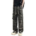 thumbnail image 1 of Pantalon Cargo en Denim Style Rue avec Multiples Poches pour Homme, Tenue Décontractée d'Extérieur au Quotidien, 1 of 6