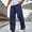 Navy, variant on Men's Sweatpant Relaxed Wide Leg Open Hem Bottom Pants Elastic Waist Workout Pant with Pockets for Gym Running