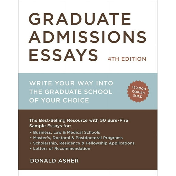 Pre-Owned Graduate Admissions Essays: Write Your Way Into the Graduate School of Your Choice (Paperback) 1607743213 9781607743217