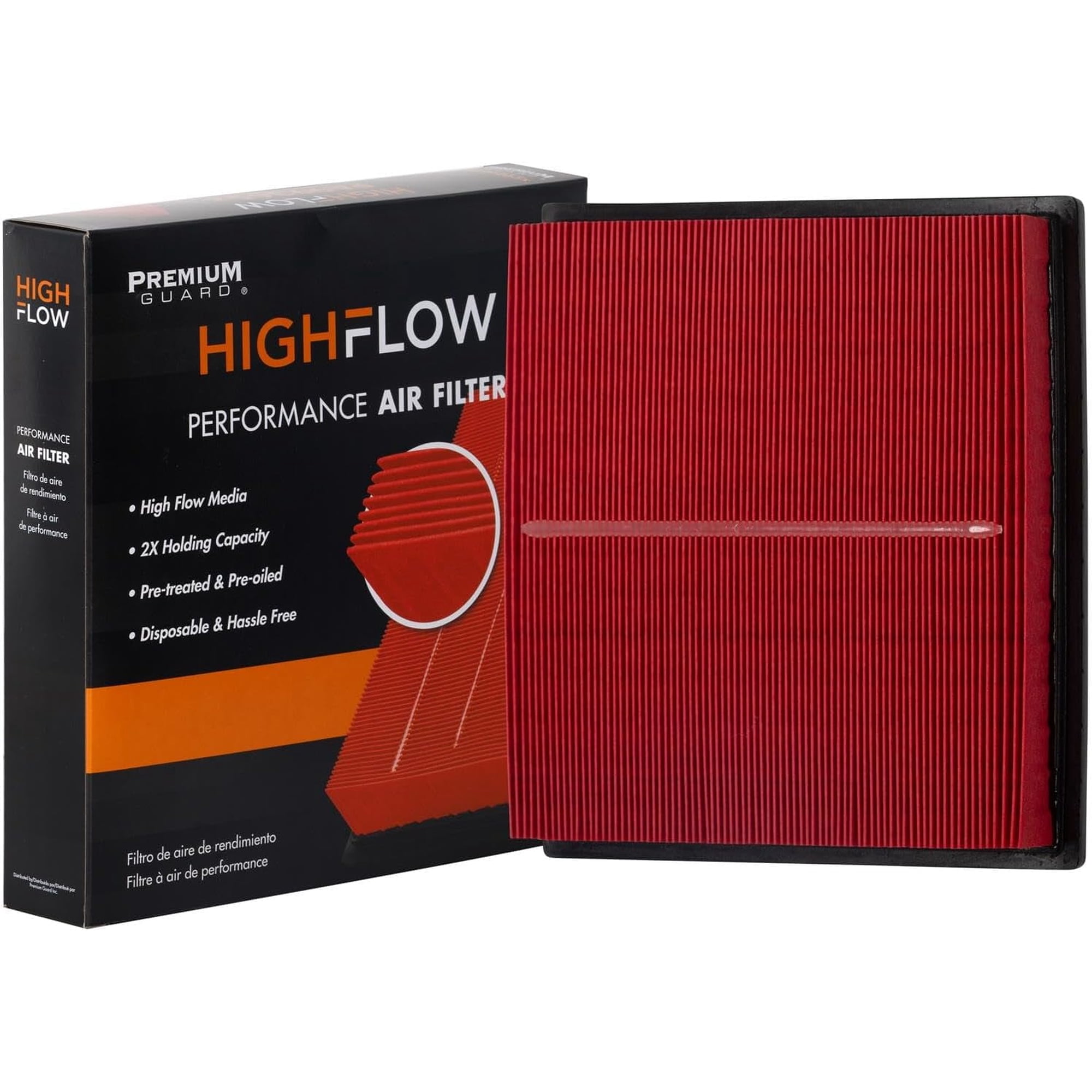 HIGHFLOW PA99267X High Performance, Pre-Oiled Disposable Engine Air Filter | Fits 2019-2025 Toyota RAV4 2.5L (Gas); 2018-2024 Camry 2.5L (Gas), 3.5L; 2020-2022 Highlander 3.5L