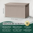 thumbnail image 3 of Joxxoaa 230 Gallon Waterproof Outdoor Storage Box,Resin Deck Box,Lockable Outside Storage Box Container for Patio Furniure,Garden,Tools (Grey), 3 of 5