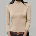 thumbnail image 2 of EDFBUYKRS V Neck Solid Print Polyester, Long Sleeve Blouse (Women's) Xxl, 2 of 5