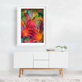 thumbnail image 2 of Tropical flowers - Digital Art Abstract Psychedelic Surrealism Modern Art White Framed Wall Art Print 24 x 36 inches, 2 of 3