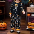 thumbnail image 5 of Mercatoo Kids Girls 2 Piece Outfit Fall Long Sleeve Halloween Pumpkin Graphic Sweatshirts Sweatpants Boys Joggers Workout Set, 5 of 8