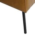 thumbnail image 5 of HomePop 20.9" Seat Height Modern Faux Leather Accent Chair in Carmel Brown, 5 of 5