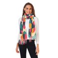thumbnail image 2 of FORMRS Womens Scarf Winter Soft Long Big Warm Shawls Wrap Tassel Scarves, Retro Geometric, 2 of 9