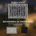 thumbnail image 2 of Outdoor Rug with Led Strip Lights RV Camping Mat and Patio Rug for Deck Balcony Porch Backyard Beach Picnic Outdoor Carpet Striped Pattern Modern Slip Plastic Straw x & Bei, 2 of 5