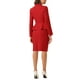 thumbnail image 3 of Conjuntos de trajes para mujeres INSPIRE CHIC, atuendos de negocios, blazer peplum sin cuello, falda lápiz formal, conjunto de 2 piezas XL rojo, 3 of 6