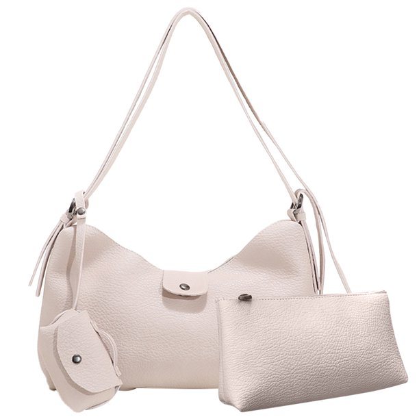 Conjunto de Bolso de 3 uds, Bolso informal con correa ajustable, Bolso bandolera sólido, Bolso de viaje para mujer