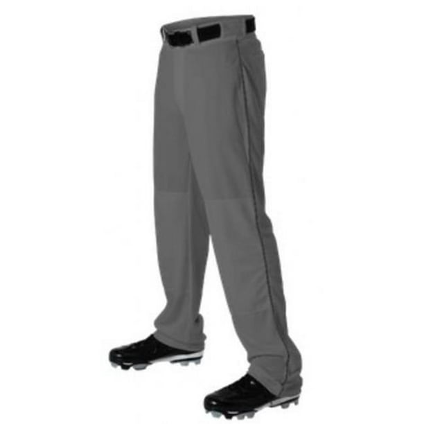 Alleson Athletic 1345360 Alleson Youth Baseball Pant with Braid, Gray