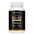thumbnail image 3 of Vitamina K2+D3 con aceite de coco orgánico natural: favorece la salud del calcio, los huesos y el sistema inmunológico - 120 cápsulas, 3 of 5