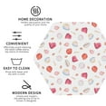 thumbnail image 4 of Disketp Red Coral And Scallop Seashell Funny Coasters,4 Pcs Leather Coasters With Holder, Perfect Housewarming Hostess Gifts,Protect Furniture From Water Marks Scratch And Damage, 4 of 9