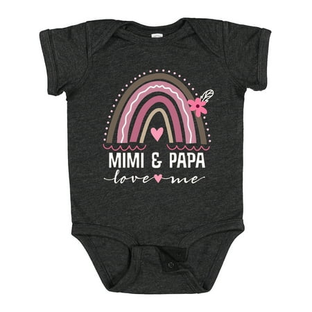

Inktastic Mimi and Papa Love Me Rainbow Girls Baby Bodysuit