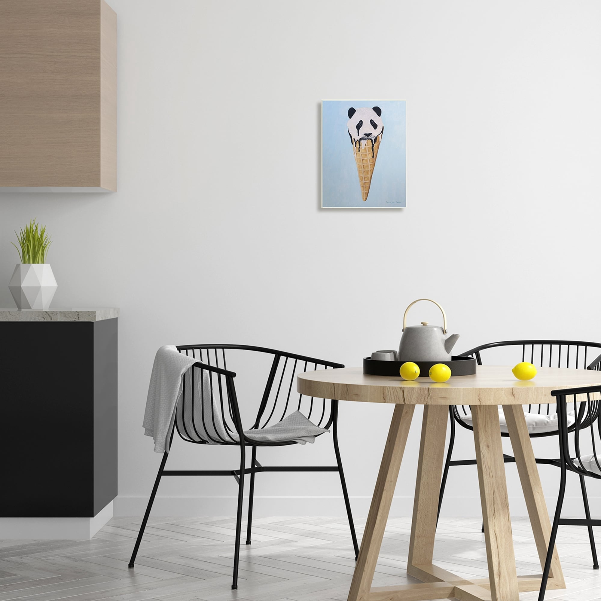 Stupell Industries Adorable Panda Bear Ice Cream Waffle Cone , 10 x 15, Design by Coco de Paris