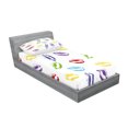 thumbnail image 2 of Ambesonne Colorful Fitted Sheet & Pillow Sham Set, Seductive Lips Kisses Art, Twin, Multicolor, 2 of 2