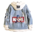 thumbnail image 1 of Mochila de denim casual y suelta de anime Capitán América., 1 of 1