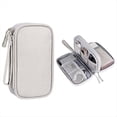 thumbnail image 5 of Bolsa de Almacenamiento PortáTil de Dos Niveles para Productos Digitales: Organizador de Viaje para Cables USB, Auriculares y Accesorios, Color Gris, 5 of 5