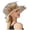 Khaki, variant on HJYCHN Elegant Womens Wide Brim Sun Hat Floral Design Summer Beach Dress Hat for Outdoor Wedding Shower One Size