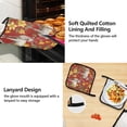 thumbnail image 4 of Christmas Deer and Yellow Flowers Apron Set with Oven Mitts Pot Holders Set of 5 Kitchen Stuff Accessories, 4 of 6