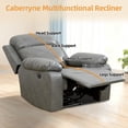 thumbnail image 6 of Caberryne Leather Recliner Sofa Set for Living Room Furniture Set, Power Reclining Loveseat and Chair with LED Lights/Storage/Cup Holders for House/Home Theater(3 Seater), 6 of 7