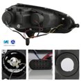 thumbnail image 2 of AKKON - For VW Rabbit GTI Jetta R32 Black Bezel Halo DRL LED Strip Halogen Type Projector Headlights, 2 of 7