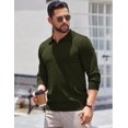 thumbnail image 2 of COOFANDY Long Sleeve Polo Shirts for Men Knit Polo Sweater Lightweight Ribbed Pullover Sweater, 2 of 6