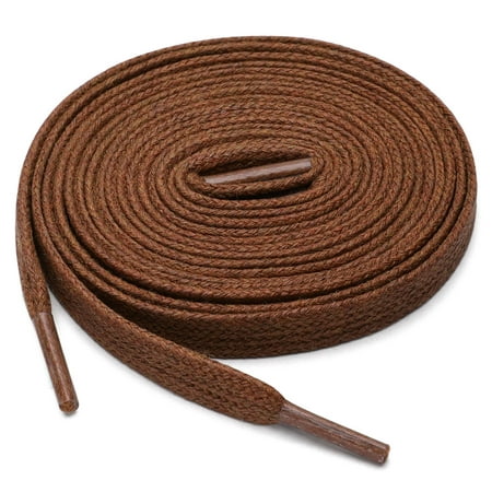 2 Pairs Waxed Cotton Boots Shoes Flat Shoelaces for Red Brown 180 cm ...