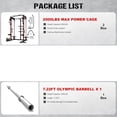 thumbnail image 2 of Multi-Function Power Rack Cage,2000lbs Dual Pulley Cable Crossover Machine with J Hooks, Dip Bars & Landmine for Home Gym with Barbell, 2 of 11