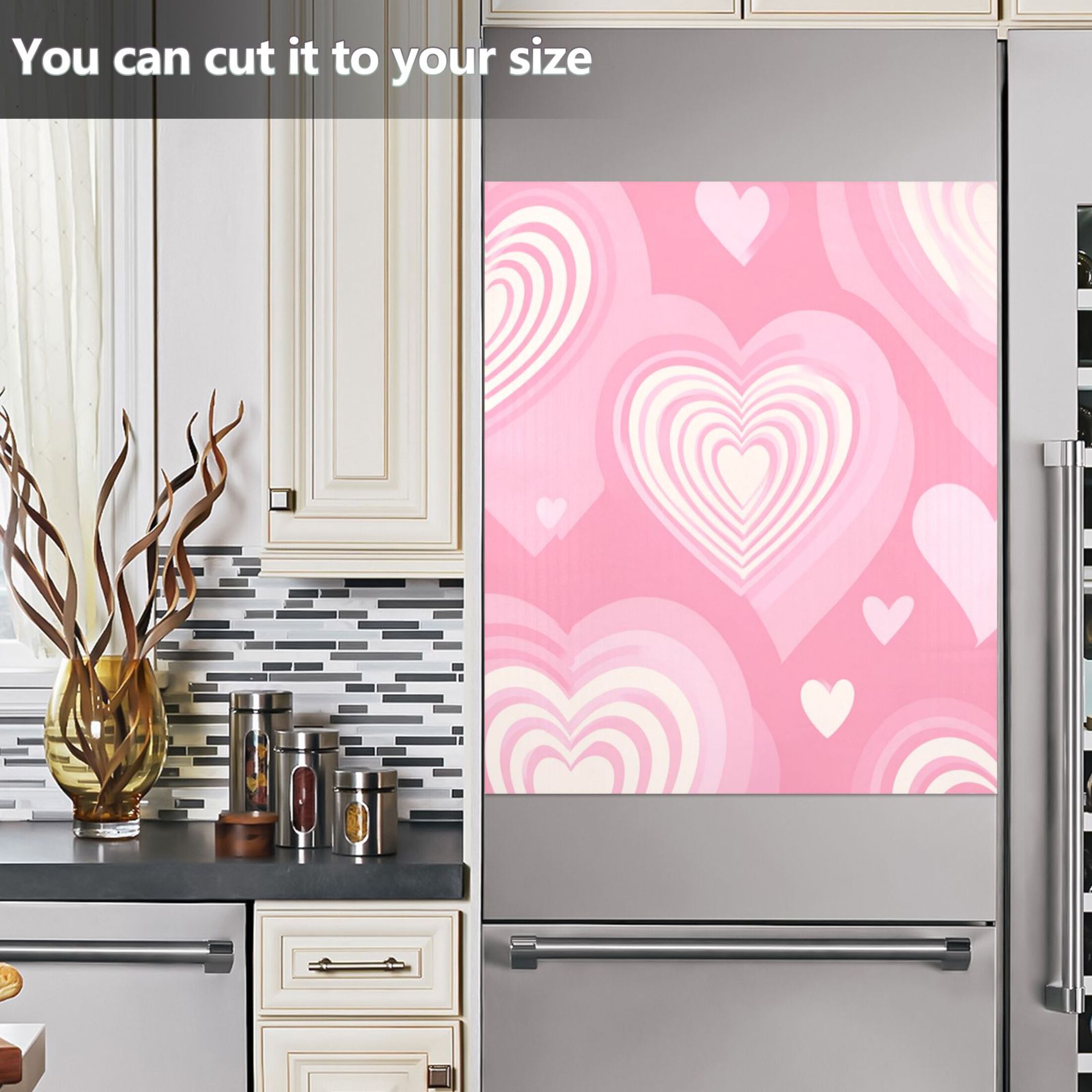 IAUYY Magnetic decorative sticker - 23x26 Inch PVC Refrigerator Decorative Cover, Removable DIY Art for Kitchen Appliances Helix
