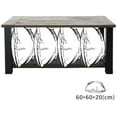 thumbnail image 3 of Grand Patio Outdoor Wicker Coffee Table, Patio Coffee Table Rectangle Center Table Side Table w/ Aluminum Steel Frame, Brown, 3 of 7