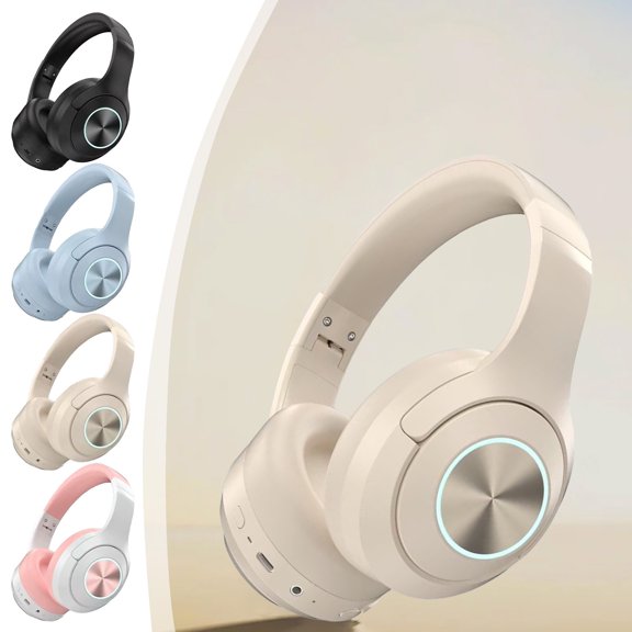 Viflosae Over Ear Headphones Headphones Head Mounted Foldable Soft Headband Low Latency High Battery 5.4 Sports Gaming Bluetooth Headphones Earphones for Music