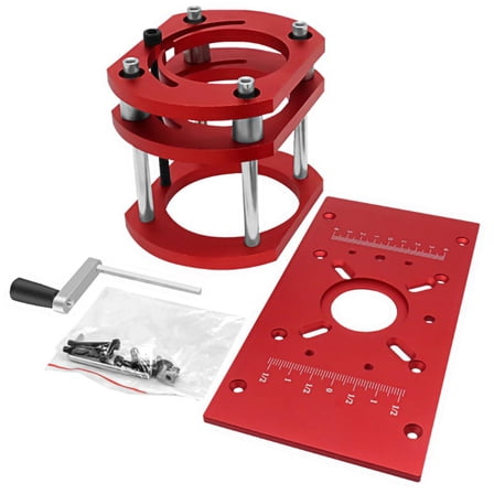 Router Lift with Fixed Base-Router Insert Plate-Woodworking Universal Router Lift Bk8723
