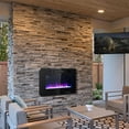 thumbnail image 3 of 36" Electric Fireplace Insert, 750W/1500W LED Fireplace w/Remote Control, 8H Timer & 12 Flame Colors, Wall Mounted Fireplace, Fireplace Heater, Recessed Electric Fireplace for Home RV, 3 of 10