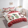 thumbnail image 3 of Manfei Cartoon Xmas Gnome 7-Piece Bedding Comforter Set,Merry Christmas King Bedding Sets,Wild Deer Skull Bed Sheets For Girl Boys,Ultra Soft Home Decor Reversible, 3 of 8