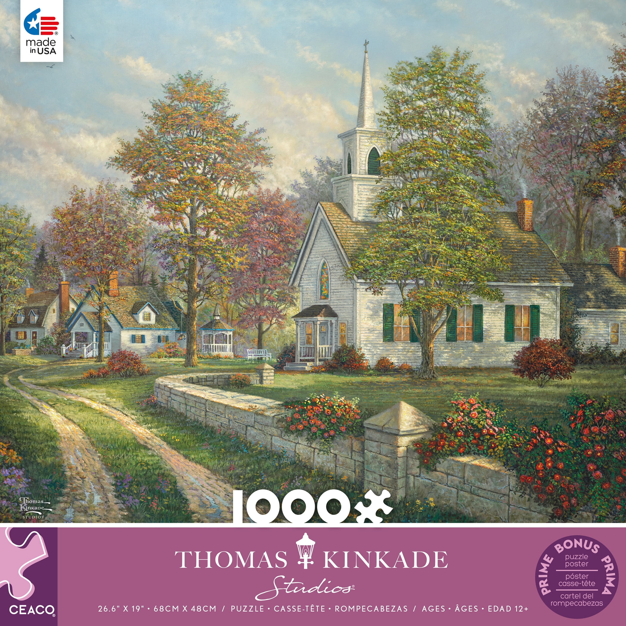 Ceaco - Thomas Kinkade - Serenity Chapel - 1000 Piece Interlocking Jigsaw Puzzle