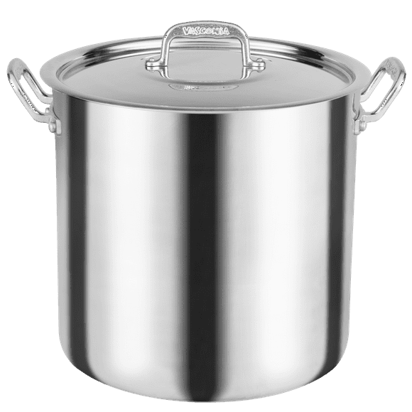 Olla alta recta acorazada de 4.0 mm de 30cm / 20 litros Vasconia Pro de Aluminio Plateado Pulido con Certificación NSF Vasconia Vasconia PRO 4030266