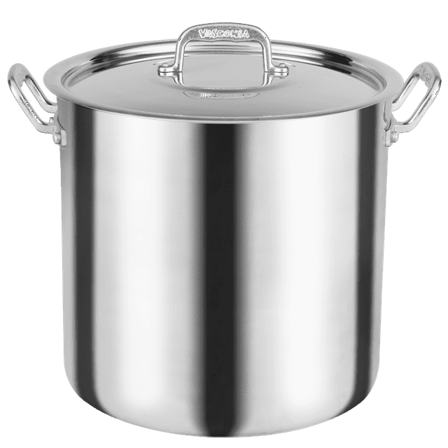 Olla alta recta acorazada de 4.0 mm de 30cm / 20 litros Vasconia Pro de Aluminio Plateado Pulido con Certificación NSF Vasconia Vasconia PRO 4030266