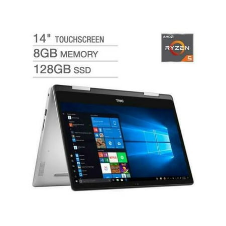 Dell i5485-A704SLV-PUS Inspiron 14 5000 Series 2-in-1 Touchscreen Laptop - AMD Ryzen 5 - 1080p Notebook PC Computer Touch Screen