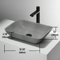 thumbnail image 6 of VIGO Duomo Gothic Gray Concreto Stone 18 in. L x 13 in. W x 4 in. H Rectangular Vessel Bathroom Sink, 6 of 8
