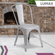 thumbnail image 5 of Silla Metalica Moderna Lumax Estilo Industrial Tipo Tolix plateado, 5 of 7