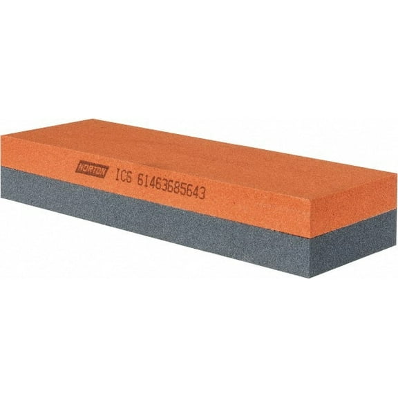 Norton 6" Long x 2" Wide x 1" Thick, Aluminum Oxide Sharpening Stone Rectangle, Medium, Fine Grade