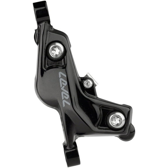 SRAM Level Silver Stealth Disc Brake Caliper Assembly - Front/Rear, Post Mount, 4-Piston, Black, C1