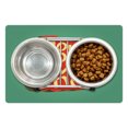 thumbnail image 1 of YOLO Pet Mat for Food and Water, Retro Inspirational Words You Only Live Once Lettering Green Backdrop, Non-Slip Rubber Mat for Dogs and Cats, 18" X 12", by Ambesonne, 1 of 2