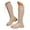 Beige, variant on Women's Combat Knee High Boots Riding Platform Lace up Lug Sole Motorcycle Long Boots(Beige,8)