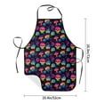 thumbnail image 2 of Goofa Bib Apron, Unisex Aprons Adjustable Waterdrop Resistant Cooking Kitchen Apron for Chef, Skull mushroom colorful Pattern Apron Bulk, 2 of 5