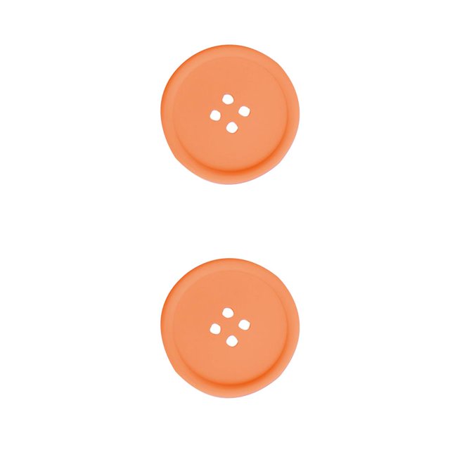 QualitChoice Coussinets d'Isolation Ronds en Silicone Multicolores Durables Flexibles pour Pot Cuillère Repose orange 2Set